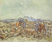 Vincent Van Gogh Peasants Lifting Potatoes (nn04) oil